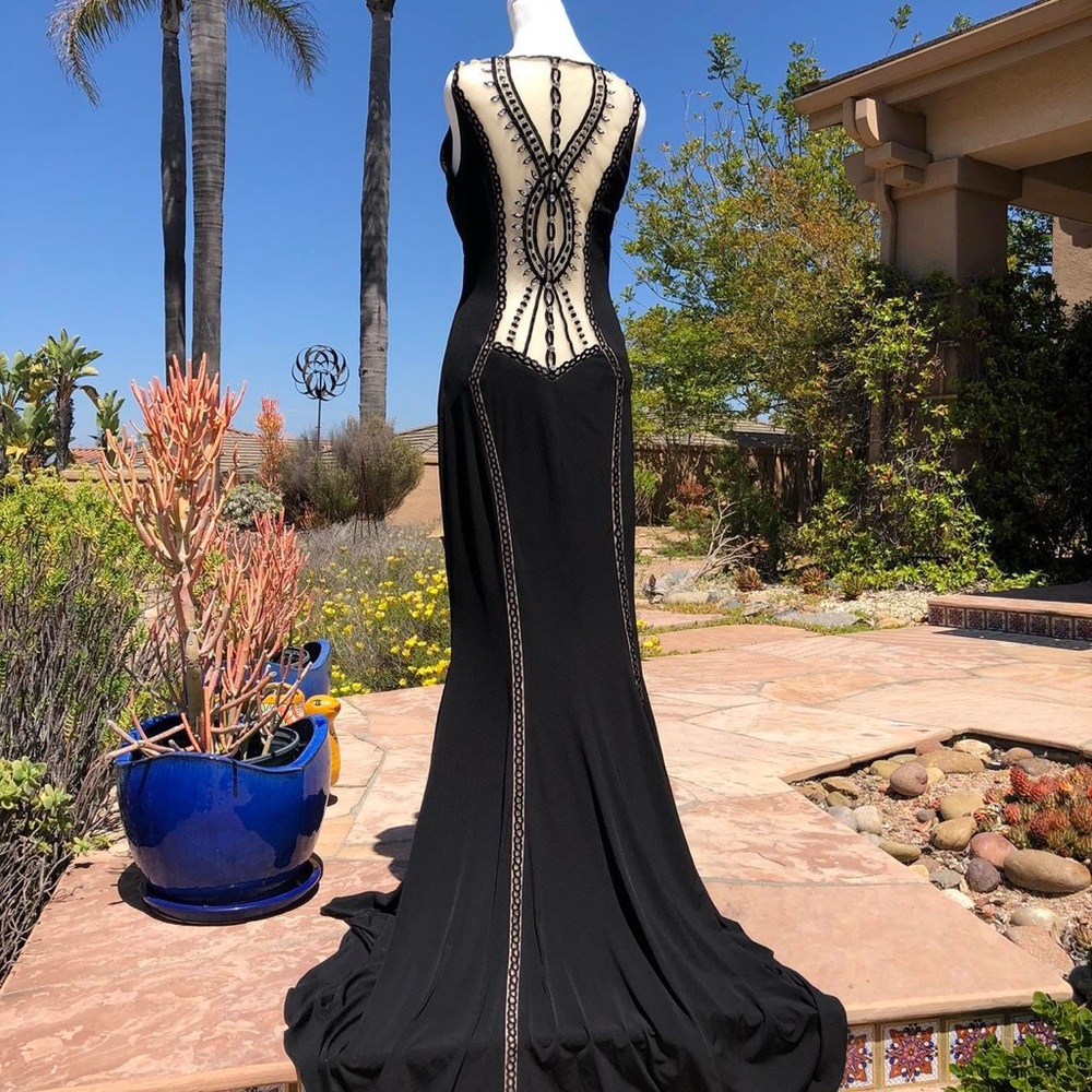 Jovani Black and Cream Prom Dress